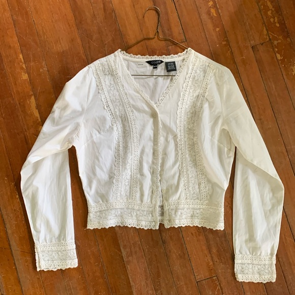 Coupé Tops - Lace & 100% Cotton Long Sleeve, Cottage Core